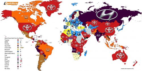 مردم دنیا چه خودروهایی را در گوگل جستجو میکنند ؟